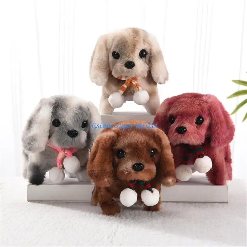 090B Đồ chơi nhạc con chó con bằng điện tử đồ chơi thú nhồi bông sinh nhật cho trẻ mới biết đi