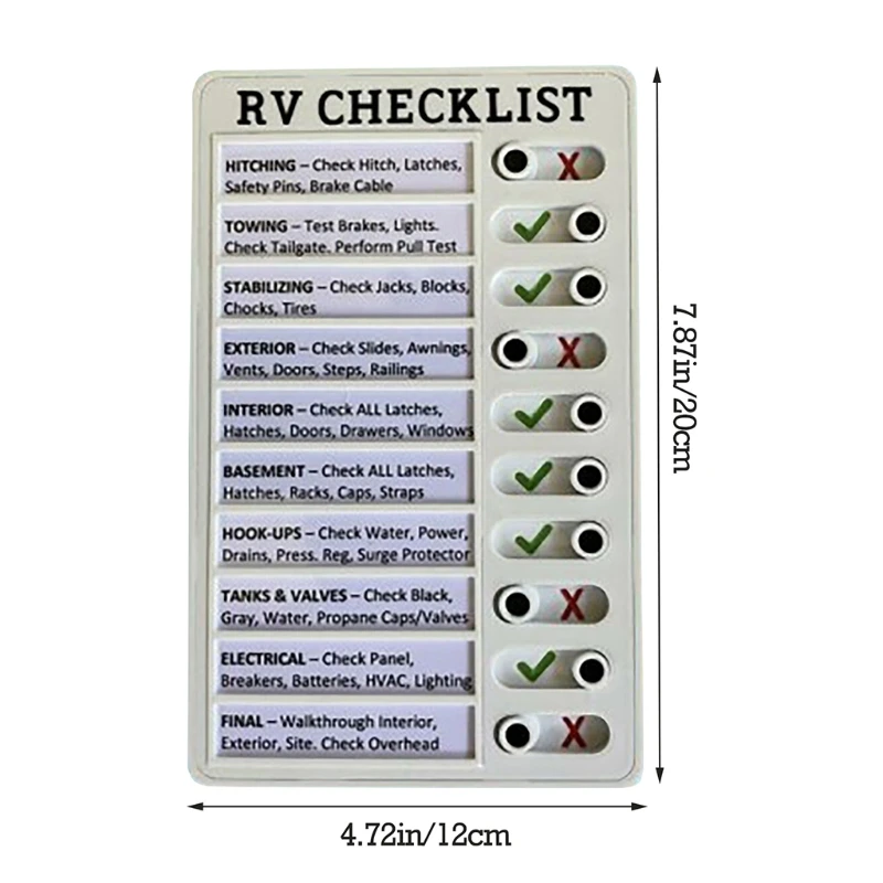 Reusable Chore Chart for Kids,Portable Chore Chart Memo Plastic Board Detachable Message Board,Daily to Do List,RV Checklist