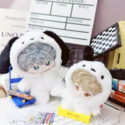 10/20cm Doll Clothes for Cute Fluffy White Puppy Kawaii Soft Idol Doll Can Change Clothes Games for Girls Fans Collection Gifts