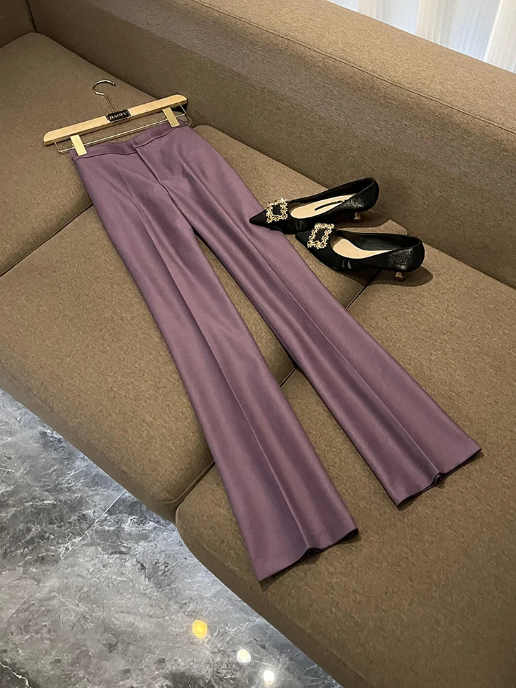 

Новое поступление, фиолетовый легкий профессиональный женский костюм, комплект из двух предметов, высококачественная рабочая одежда Feelings Godd Sle, orm