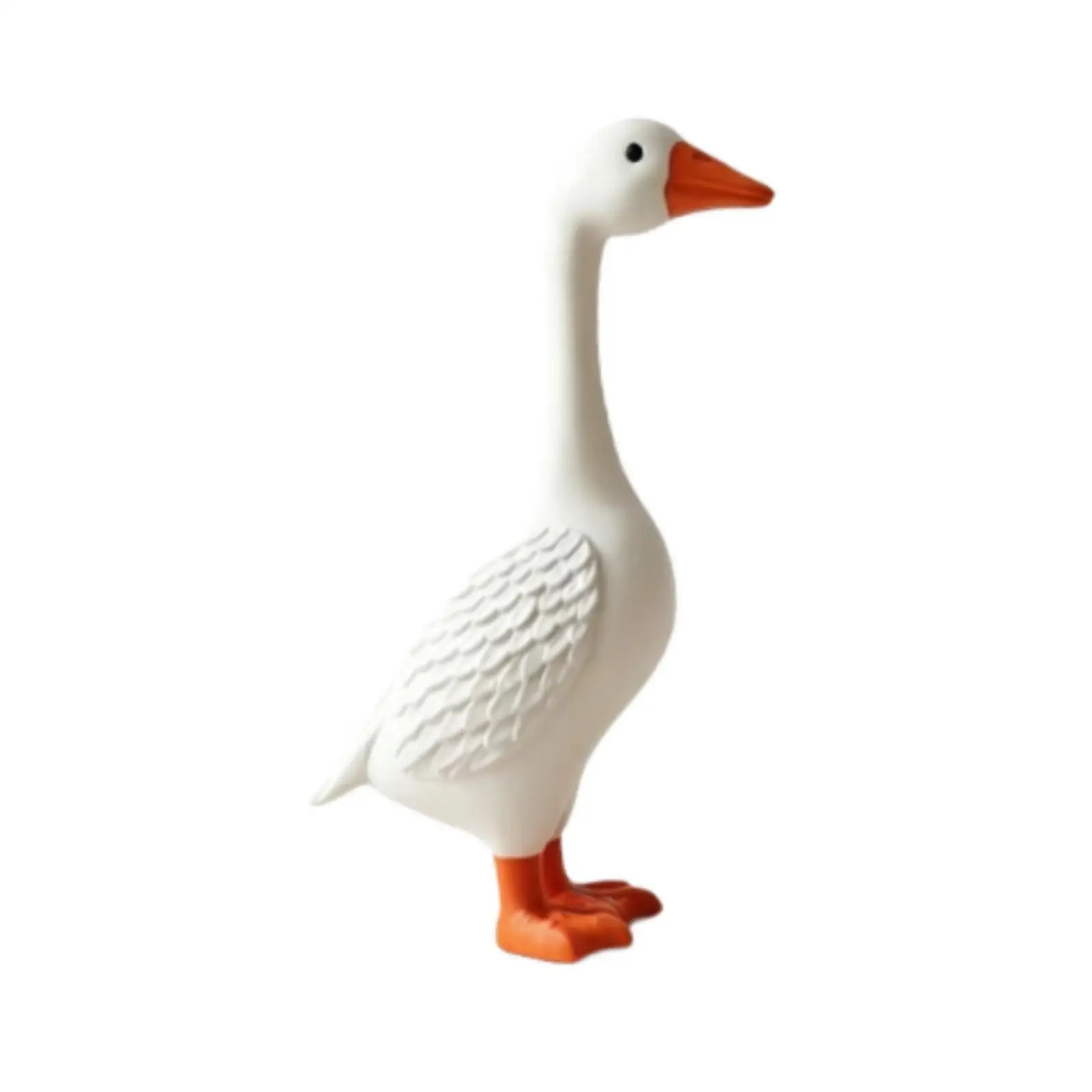 Goose Statue Tabletop Ornament Resin Figurine for Home Decor Artwork White for Bedroom Hallway Office Desktop Living Room