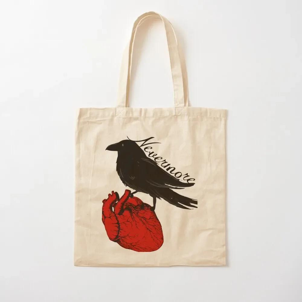 

The tell-tale raven Tote Bag Reusable bags Fabric bag university shopper bag Women's tote