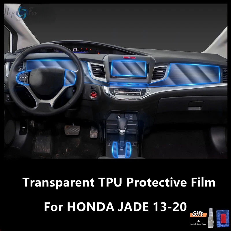 

For HONDA JADE 13-20 Car Interior Center Console Transparent TPU Protective Film Anti-scratch Repair Film Accessories Refit