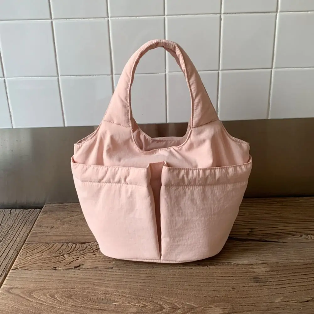 

Underarm Bag Folded Bucket Bag Large Capacity Multi-pouch Simple Commuting Tote Bag Solid Color Korean Style Solid Color Handbag
