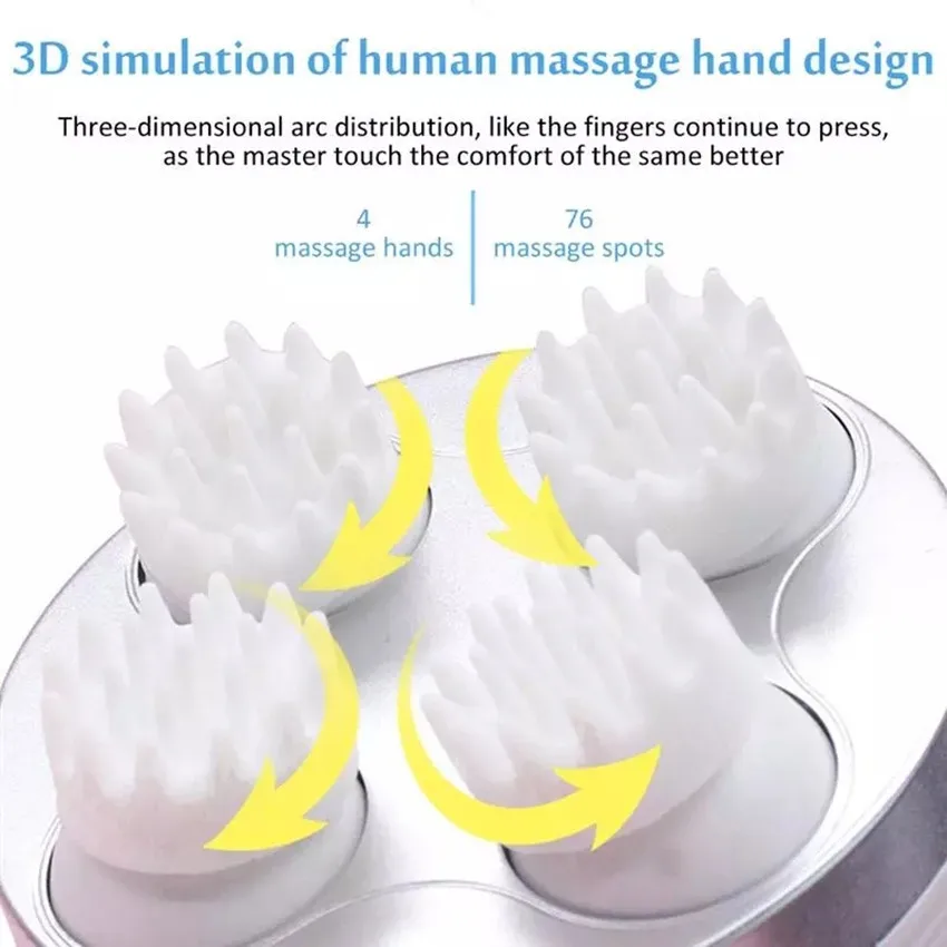 Electric Head Massage Health Care Antistress Relax Body Massagem Deep Tissue Wireless Scalp Massager Prevent Hair Loss Relieve