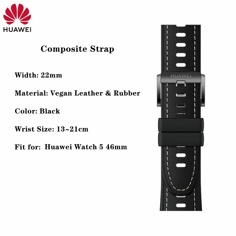 Original Huawei Watch 5 Vegan Leather Fluoroelastomer Composite