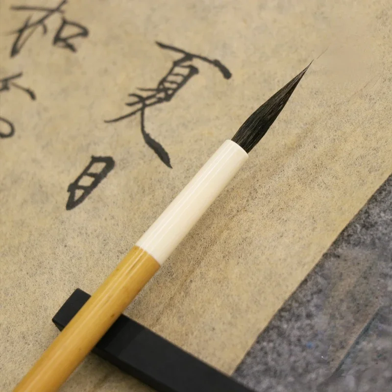 Slim Gold Style Weasel Hair Chinese Calligraphy Brush Small Regular Script Writing Brush Watercolor Painting Fine Scriptliner