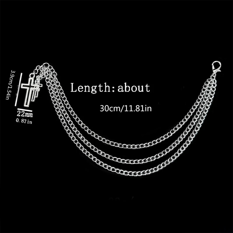 Crosses Shoe Chain Accents Sturdy Alloy Decoration for Daily Use image 6
