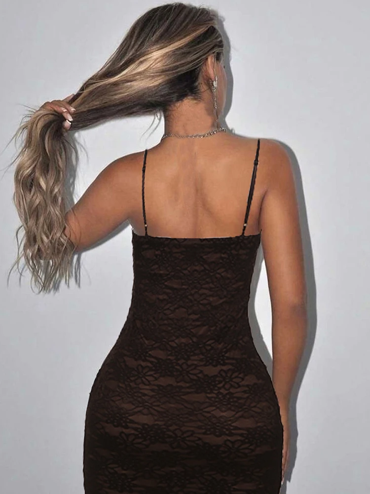 Nibber Jacquard 우아한 원피스 여성 낮은 목 섹시한 Cleavage 백리스 민소매 나이트 아웃 클럽 파티 클래식 Chic Long Bodycon