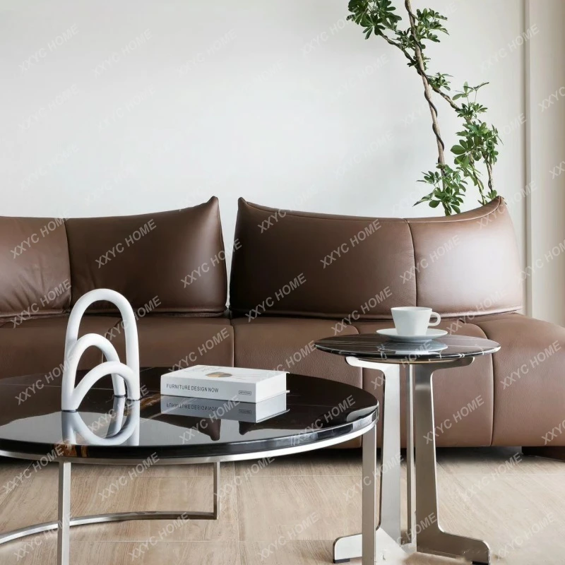 

Lmedieval design retro double-sided backrest sofa small apartment croissant sofa