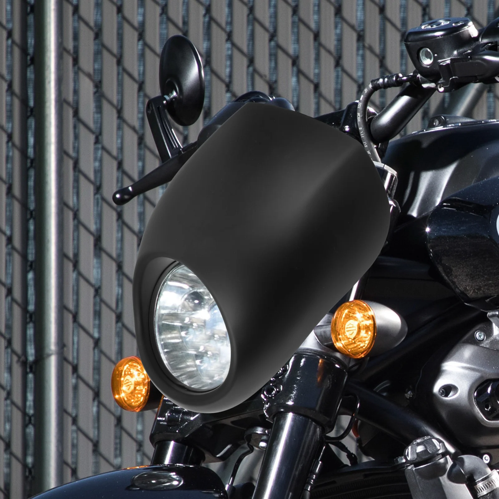 

Motorcycle Headlight Fairing Cover Abs Material Universal Fit Wind Deflector Protection Guard For Motorbike Headlamp