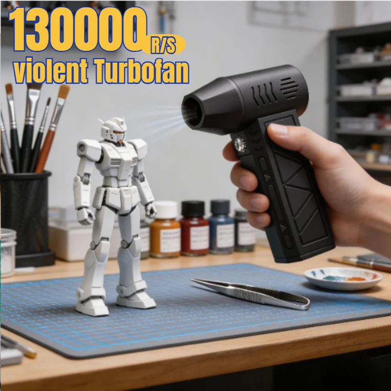 

Rechargeable Industrial Duct Fan 130000 RPM Mini Air Blower Electric Turbo Jet Fan Air Duster 3 Gear Turbo Violent Blower