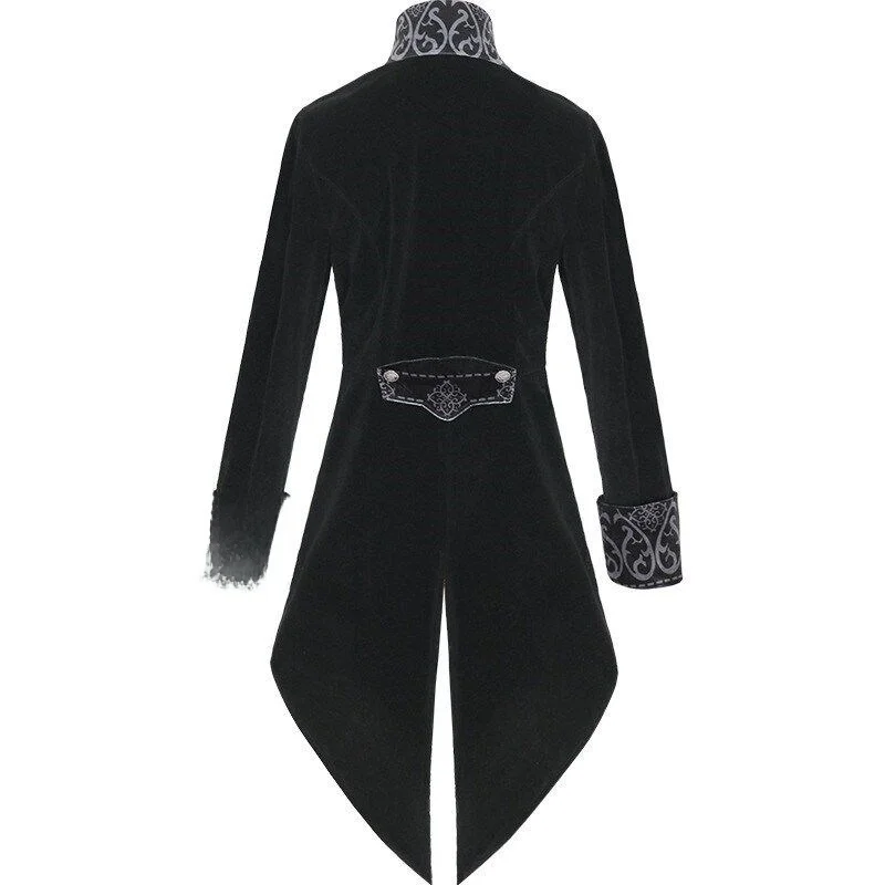 

Steam Punk Tailcoat Men's Halloween Costume European Court Viscount W Style Retro Outerwear for Men