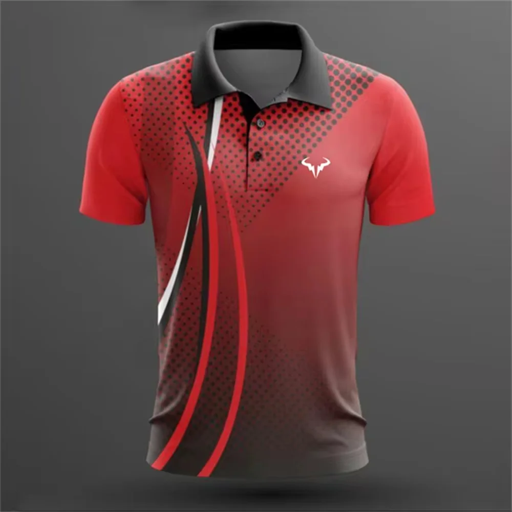 Nowe męskie Polo tenis stołowy ubrania koszula męska T-shirt z nadrukiem logo Badminton moda damska garnitury z klapami luźne bluzy