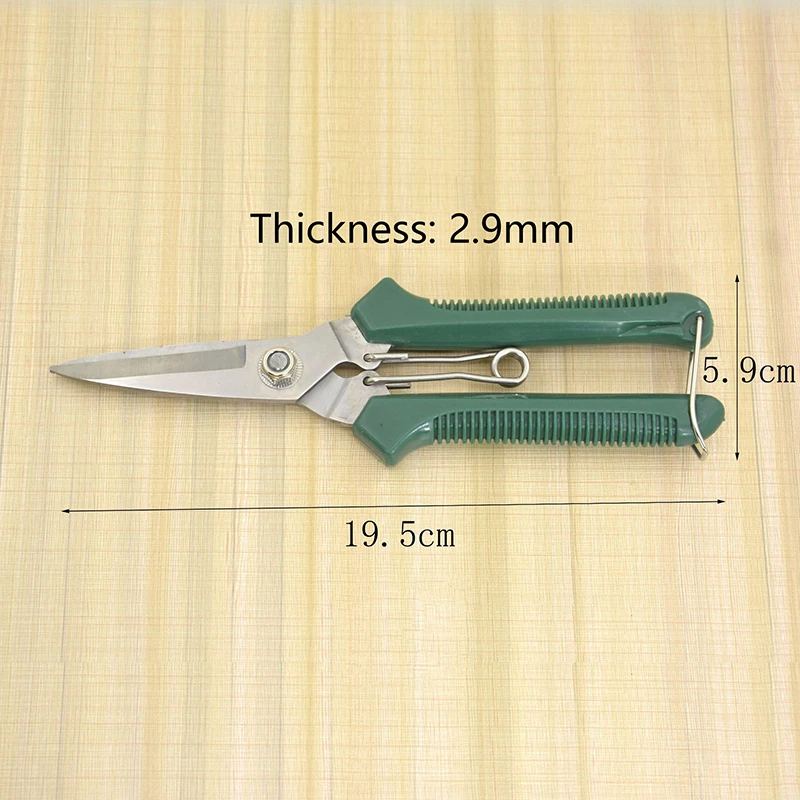 NEW SALE Stainless Steel Non Slip Handle Garden Scissors For Bonsai Household Use 190mm Straight Head Pruning Shears