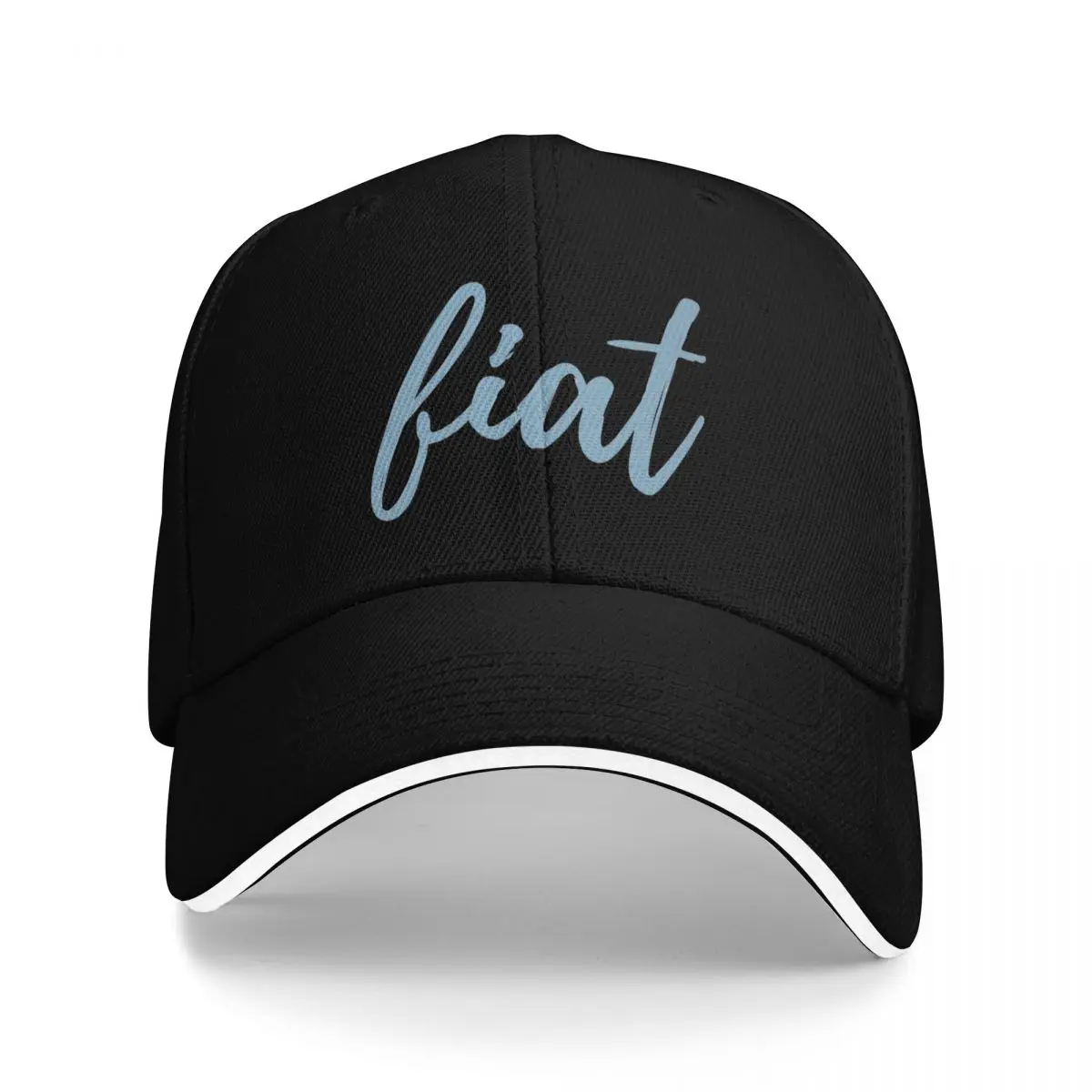 

Virgin Mary's Fiat Light Blue Cursive Baseball Cap New In Hat Thermal Visor derby hat Golf Wear Mens Hats Women's