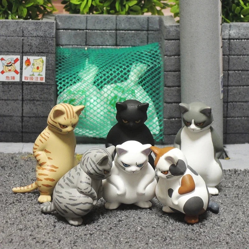 Japan QUALIA Original Genuine Capsule Toys Cute Kawaii Squat Kitty Cat Figurine Anime Figures Gashapon Models