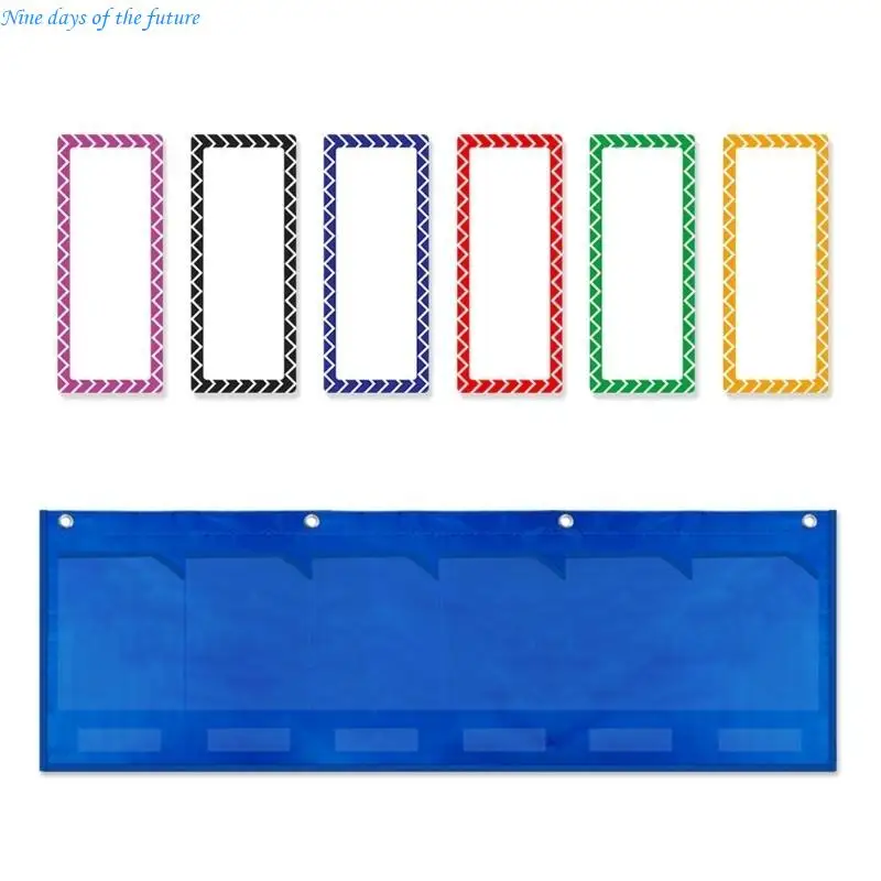 Pocket Chart for Classroom Drawing, Pictures, Homework, Class Demonstrations, Wall Storage Pocket Chart for Classroom E65A