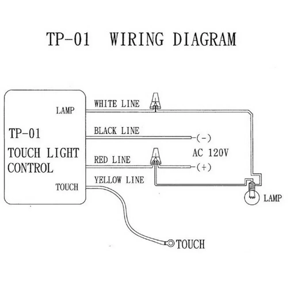 Zing Ear Module Sensor 3 Way Touch Lamp Circuit Connection TP-01 ZH 120 Volt - 60 Hz Dimmer Switch Easy To Use