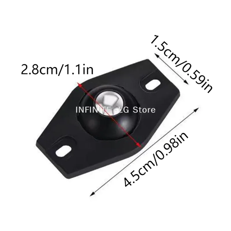 4Pcs Roda Kastor Perekat Putar 360 Derajat, Roda Putar Tempel, Roda Putar Tempel, Kit Roda Perekat