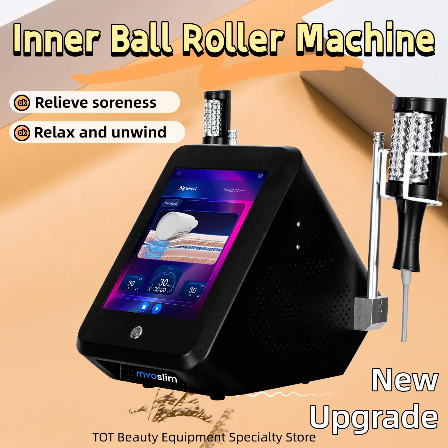 

EMS Inner Ball Roller Machine Slimming Cellulite roller Machine Improve UltraTone Muscle ConditioningSculpting Physiotherapy