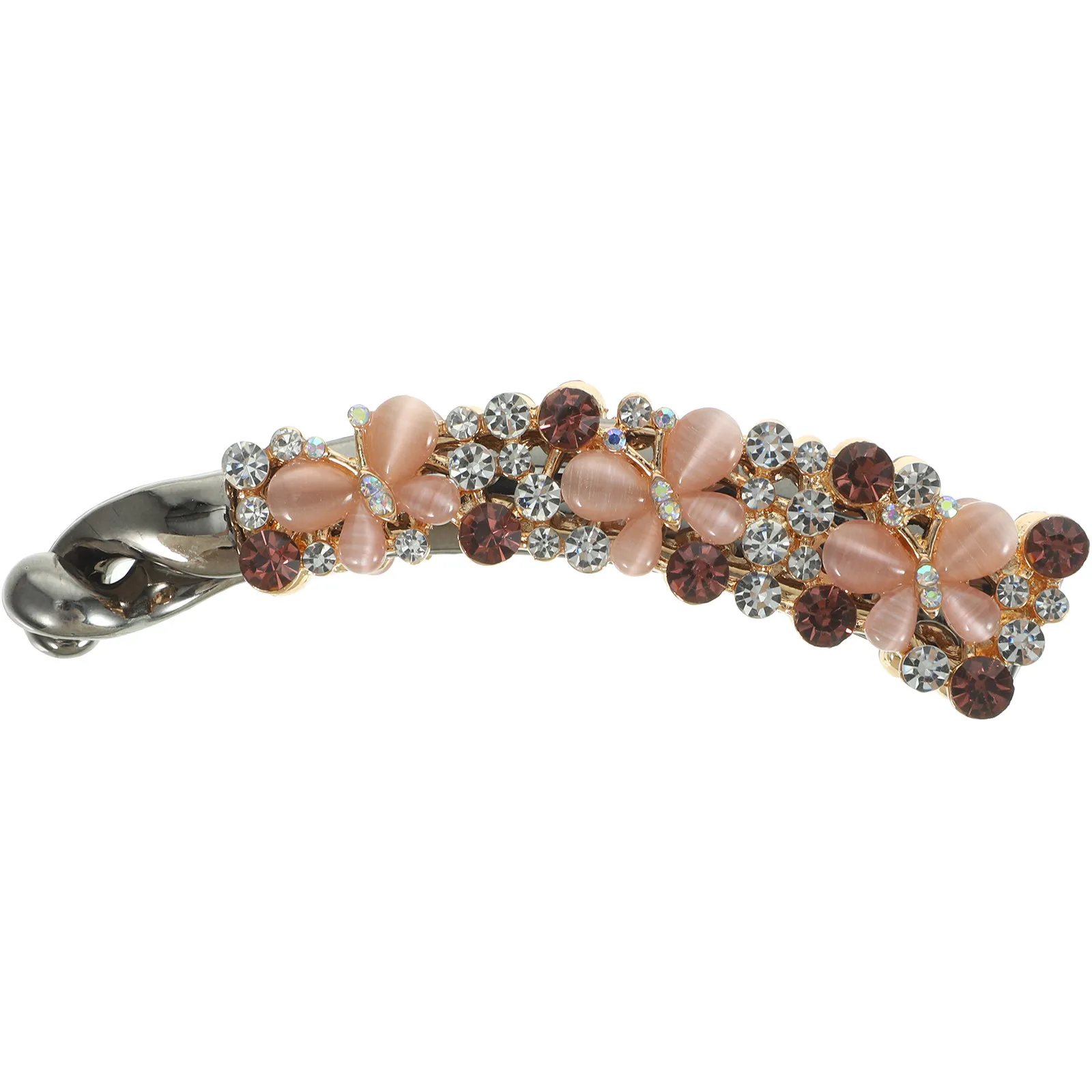 

Sparkly Rhinestone Banana Clip Hair for Women Fashionable Vintage Hair Clamp Styling Tool for Parties Dating Work Shopping