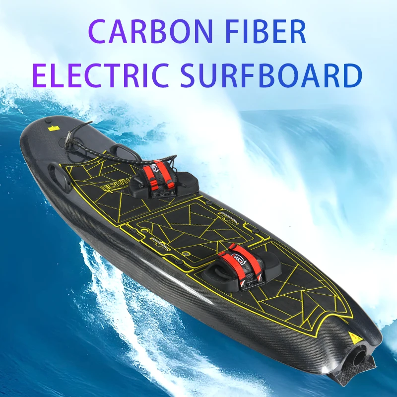 Power Carbon Fiber Electric Surfboard with Customized Logo Waterproof Ocean Waters
