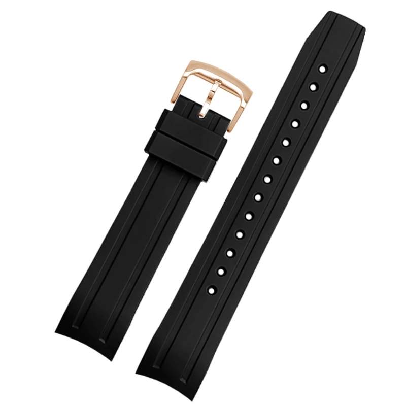 Arc Mouth Silicone Watch Strap for Citizen Eco-Drive Men Bn0193 Bn0190 Series Waterproof Sweat-Proof Rubber Watchband 22mm