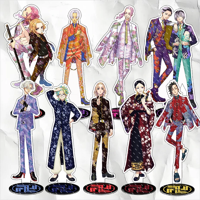 

Hot Anime Tokyo Avengers Key Chain Acrylic Character Standing Brand Suit Mob Halloween Christmas Birthday Gift For Children