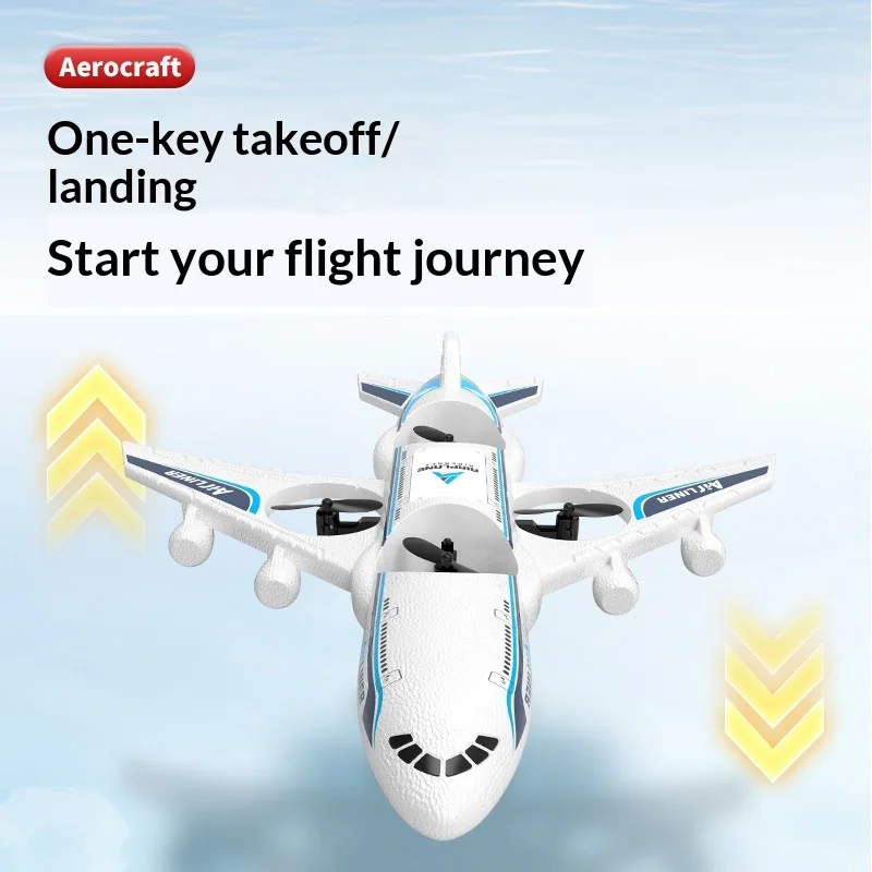 Avión de pasajeros RC Quadcopter Drone Mini avión de espuma con mantenimiento de altitud juguete volador antichoque para niños regalo al aire libre