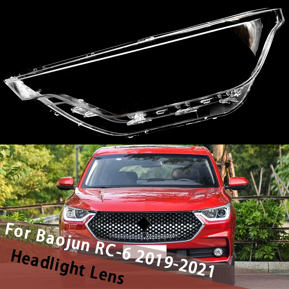 

For Baojun RC-6 2019 2020 2021 Headlamp Cover Transparent Lampshade Headlight Shell Lamp Shade Lens Lampcover Caps Plexiglass