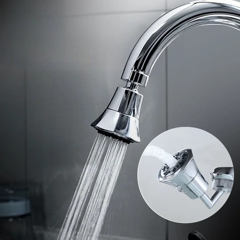 

360° Rotating Kitchen Faucet Pressurized Anti-Splash Extended Filter Foam Universal Faucet Head Sprayer for Kitchen