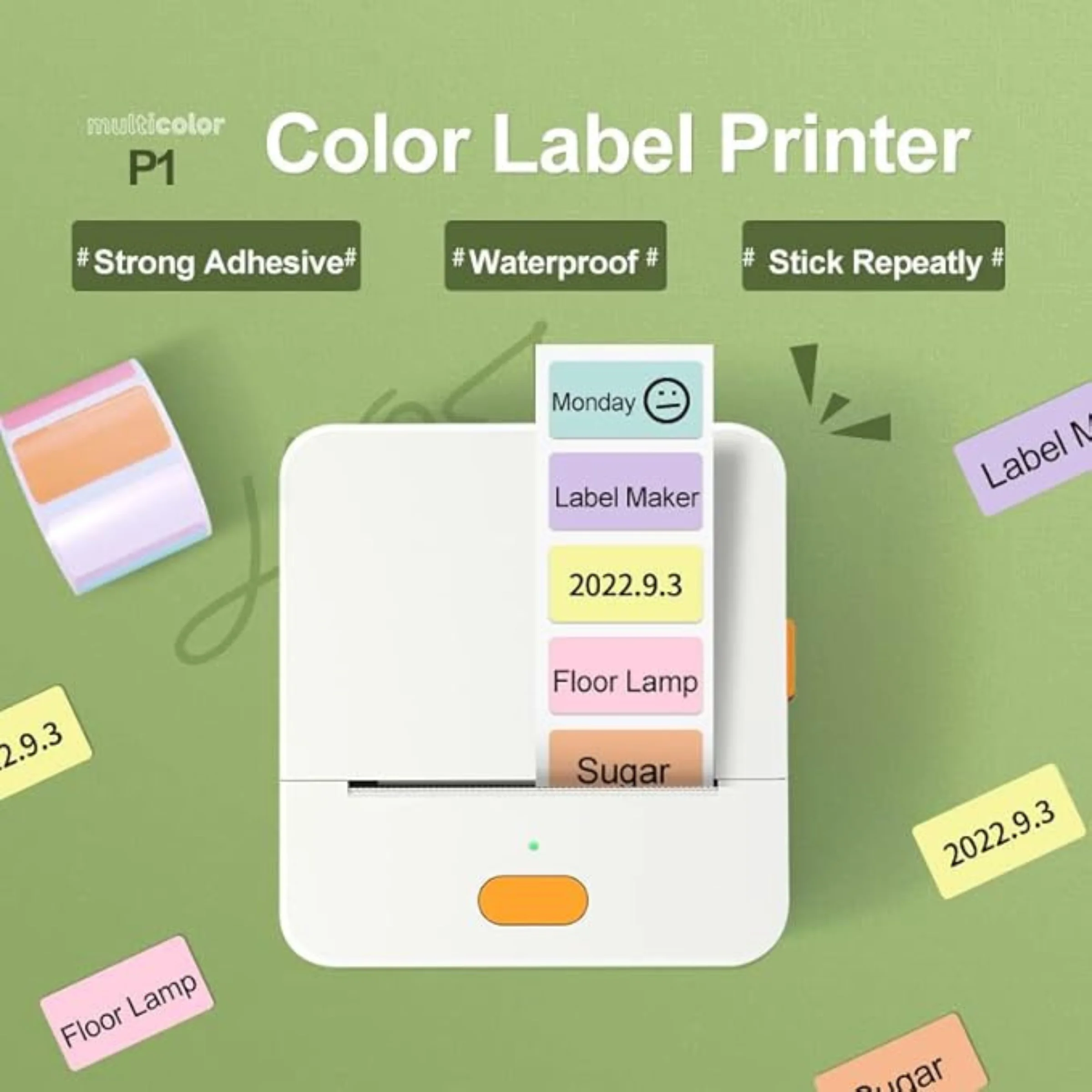 KAYSION 800pcs/roll Label Paper Morandi Colored Name Stickers Sticky Notes Fully Adhesive Macaron Colored Index Label Stickers