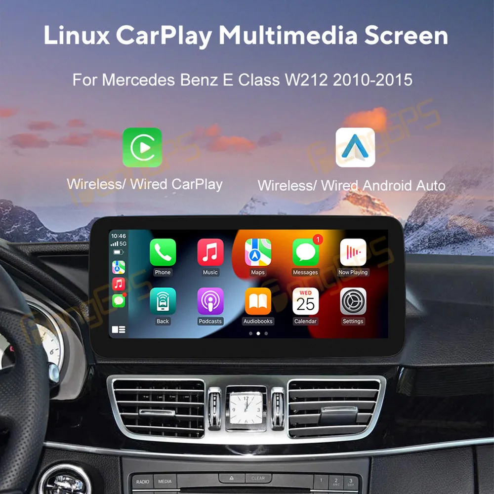 10.25 Inch For Mercedes Benz E Class W212 2010-2015 Linux System Android Auto Wireless Carplay Car Multimedia Touch Screen Radio