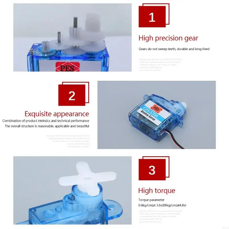 W91A GH-S37A GH-S43A Micro Servo Motor para Robot Arm/Hand/Helicopter Airplano Controle barco carro com