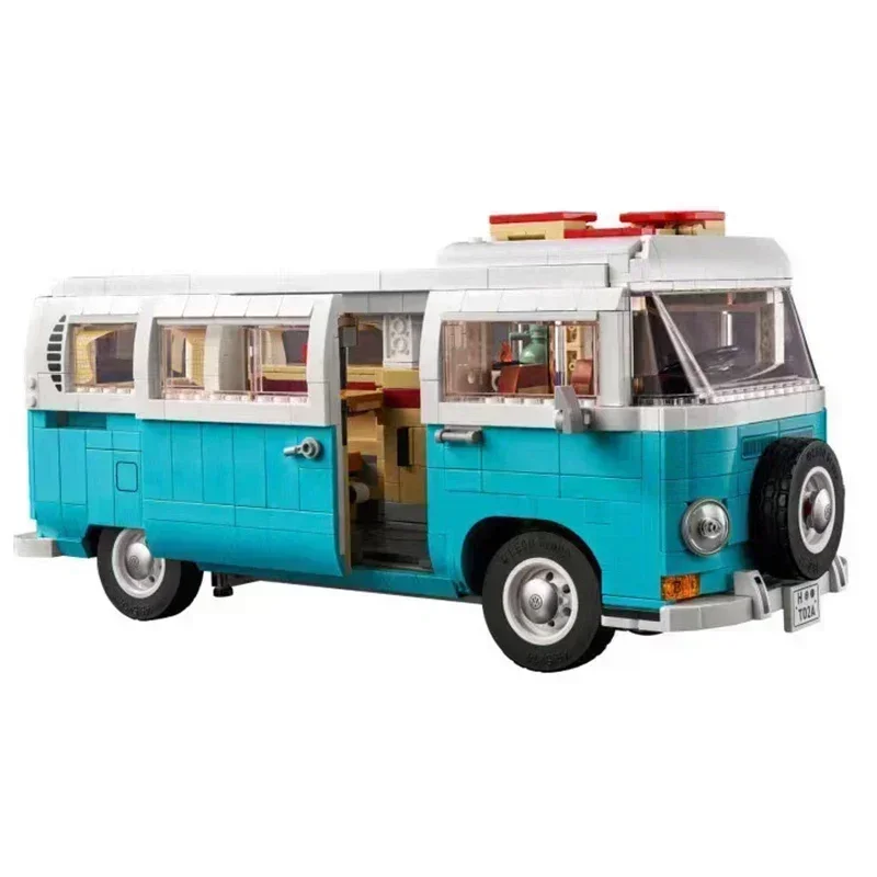 Nuovo In magazzino The T2 Camper Car Van Model Building Blocks compatibile 10279 mattoni fai da te giocattoli per bambini regalo di compleanno di natale