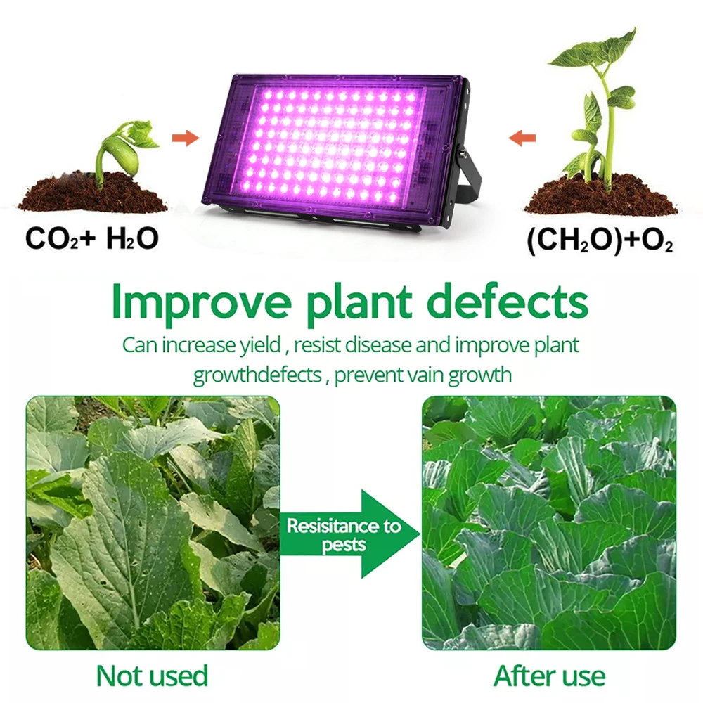 LED Grow Light 220V 150W 100W 50W Full Spectrum Phytolamp For Plant Growth Greenhouse Flower Seeding Plant Growing Lamp Lighting