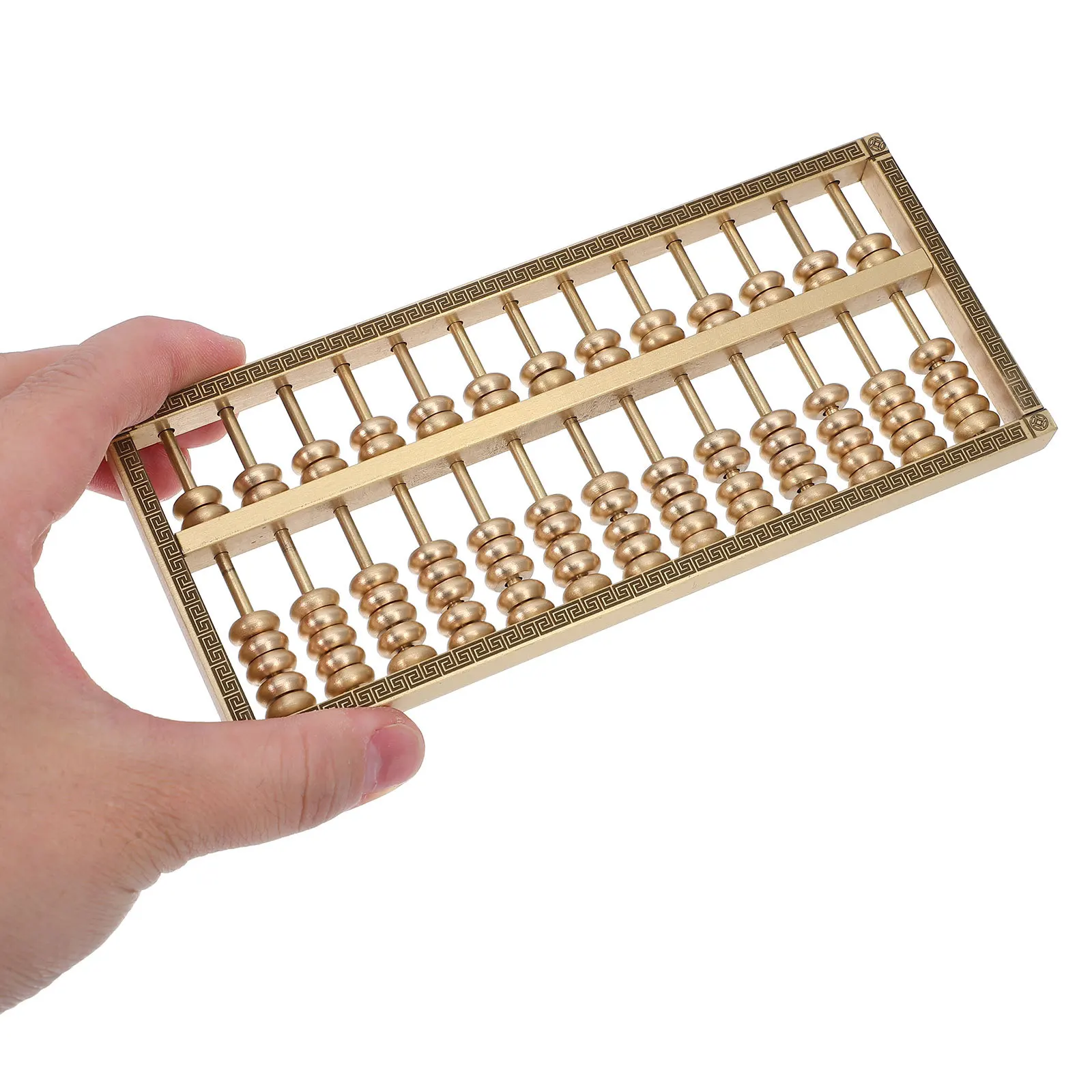 

Brass Abacus Ornament Mini Chinese Style Desktop Sculpture For Office Home Decor Solid Metal Tabletop Vintage Retro