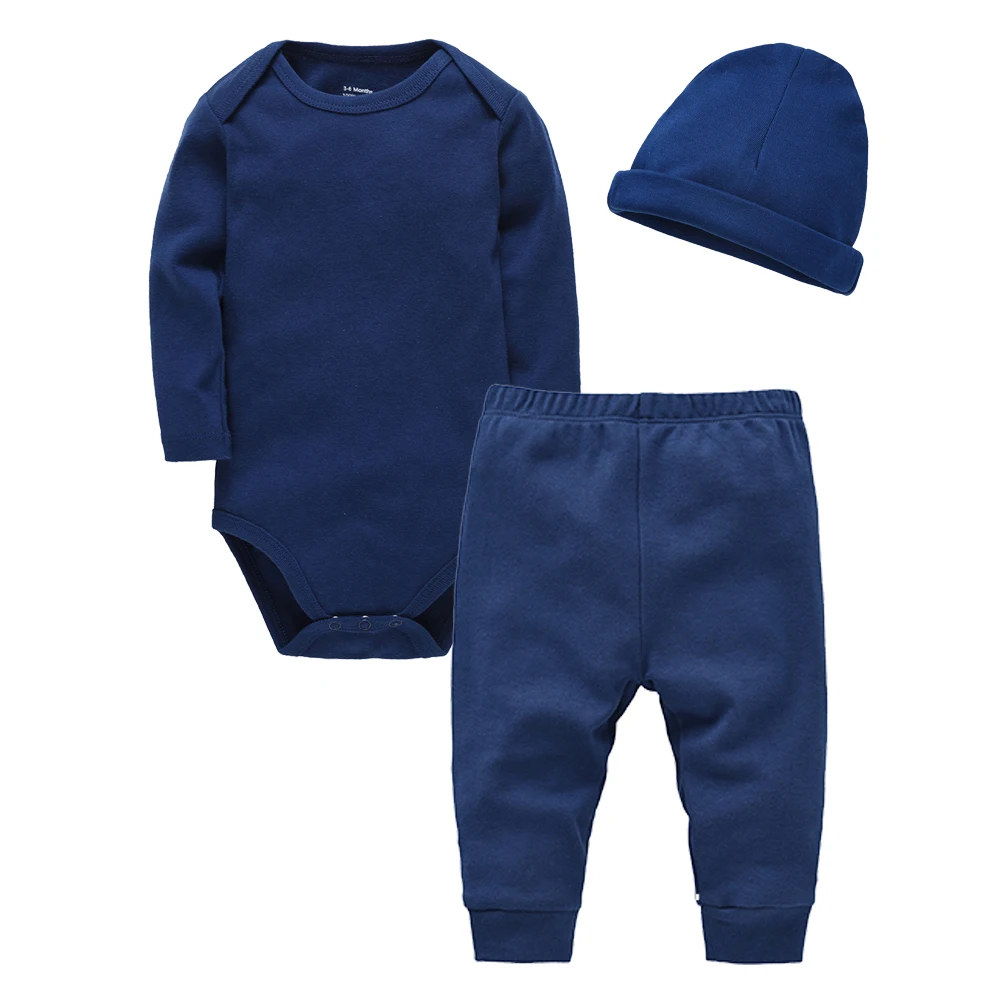 2/3 Teile/satz Baby Kleidung Set 100% Baumwolle Plain Baby Strampler + Hose Neugeborenen Body Hosen Blank Legging Kinder kleidung Für 0-12M – Detail 16
