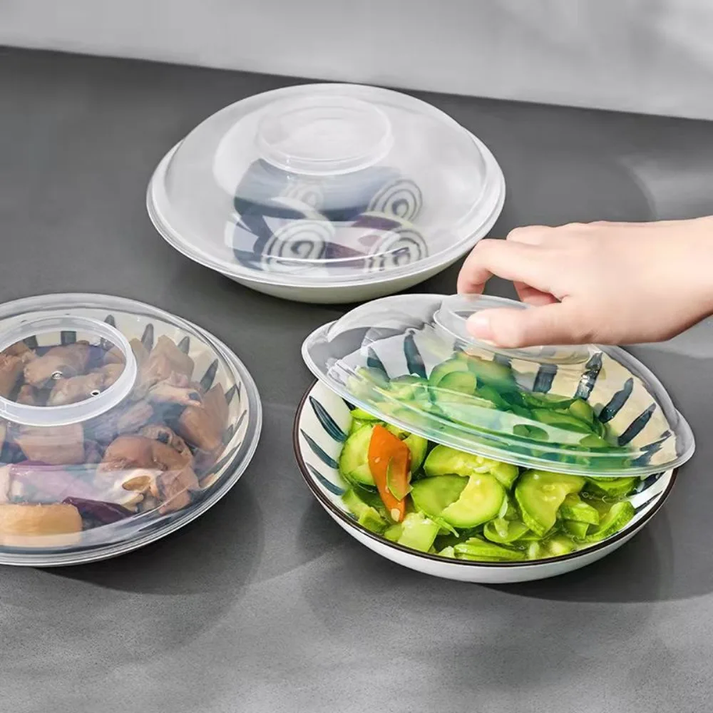 Microwave Food Cover Heat-resistant Food Splatter Guard Microwave Oven Pan Lid Plate Stove Cover Transparent Anti-Splash Cover