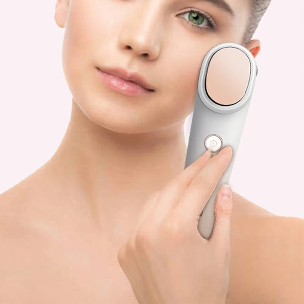 Cold Hot Compress Face Massage Device White Beauty Instrument Multi Function Skin Care Pore Shrinking USB Rechargeable