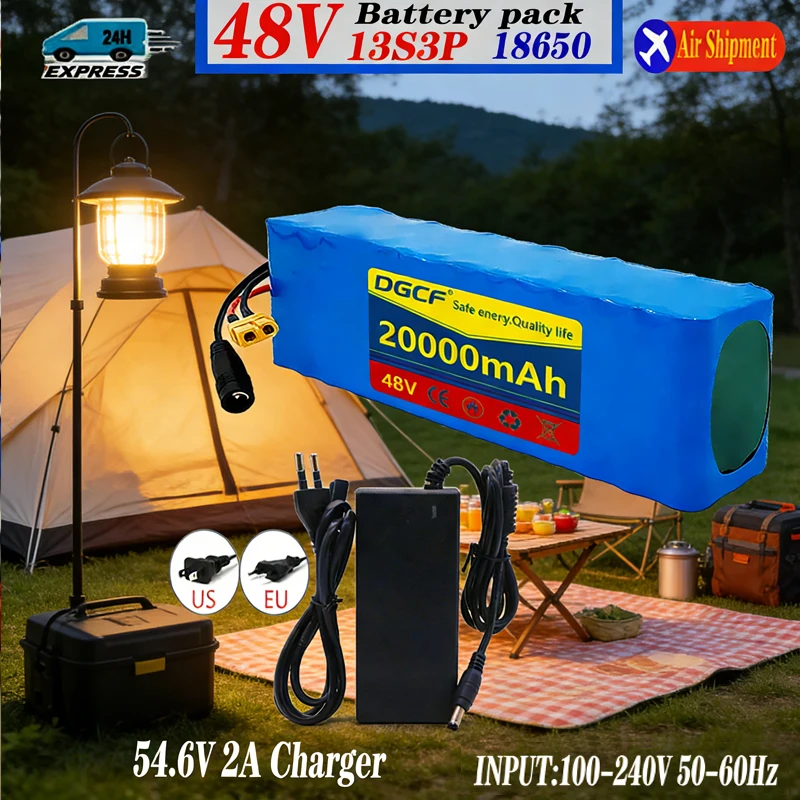 

✅✅Nouveau 13S3P 48v 30Ah batterie Lithium-Ion 48v 60000mah 1000w pour 54.6v batterie électrique puissante avec BMS✅✅