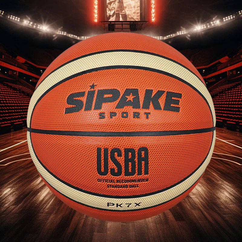 sipake  Basketball  Size  7 Indoor/Outdoor Training Wear-Resistant PU Leather Basketball
