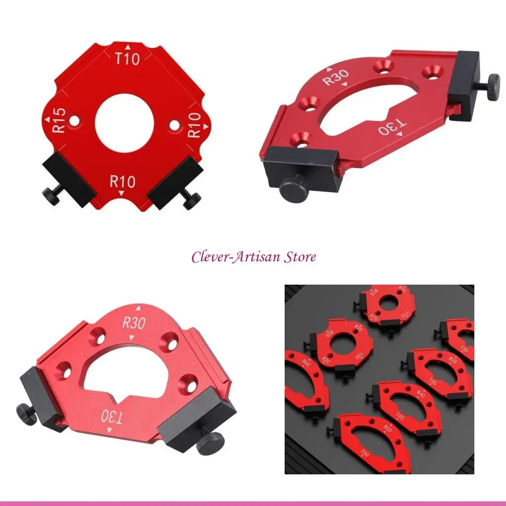 

E06B Woodworking Round Corner Radius Templates Router Table Corner Radius Jigs Board Arcs Cutting Auxiliaries Tool