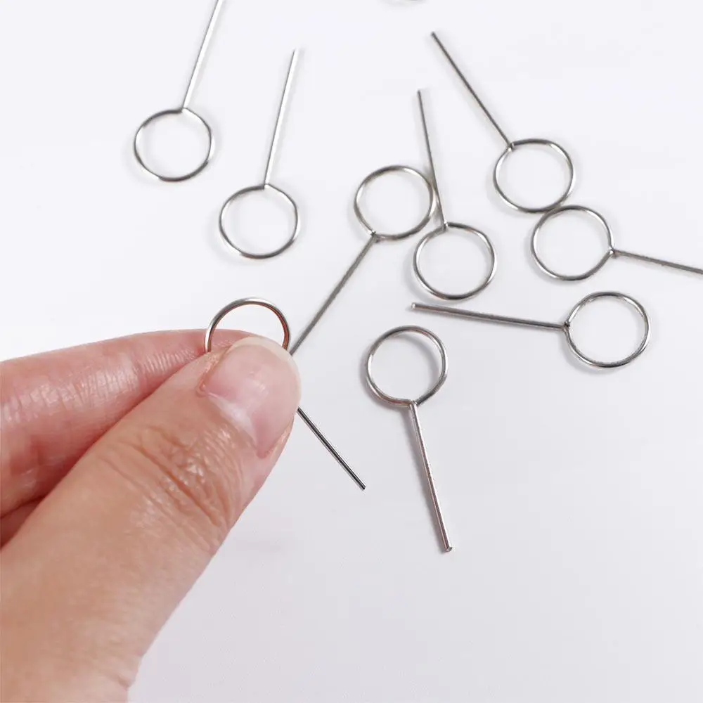 10pcs/pack Phone Key Tool Smartphone Mobile Phone Sim Card Tray Ejector Removal Card Pin Card Needle Eject Pin