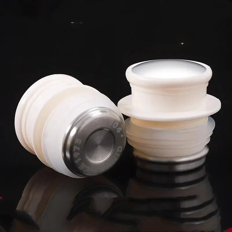 1 pçs copo térmico acessórios garrafa térmica rolha de aço inoxidável silicone produto comestível chaleira capa s/l peças reposição