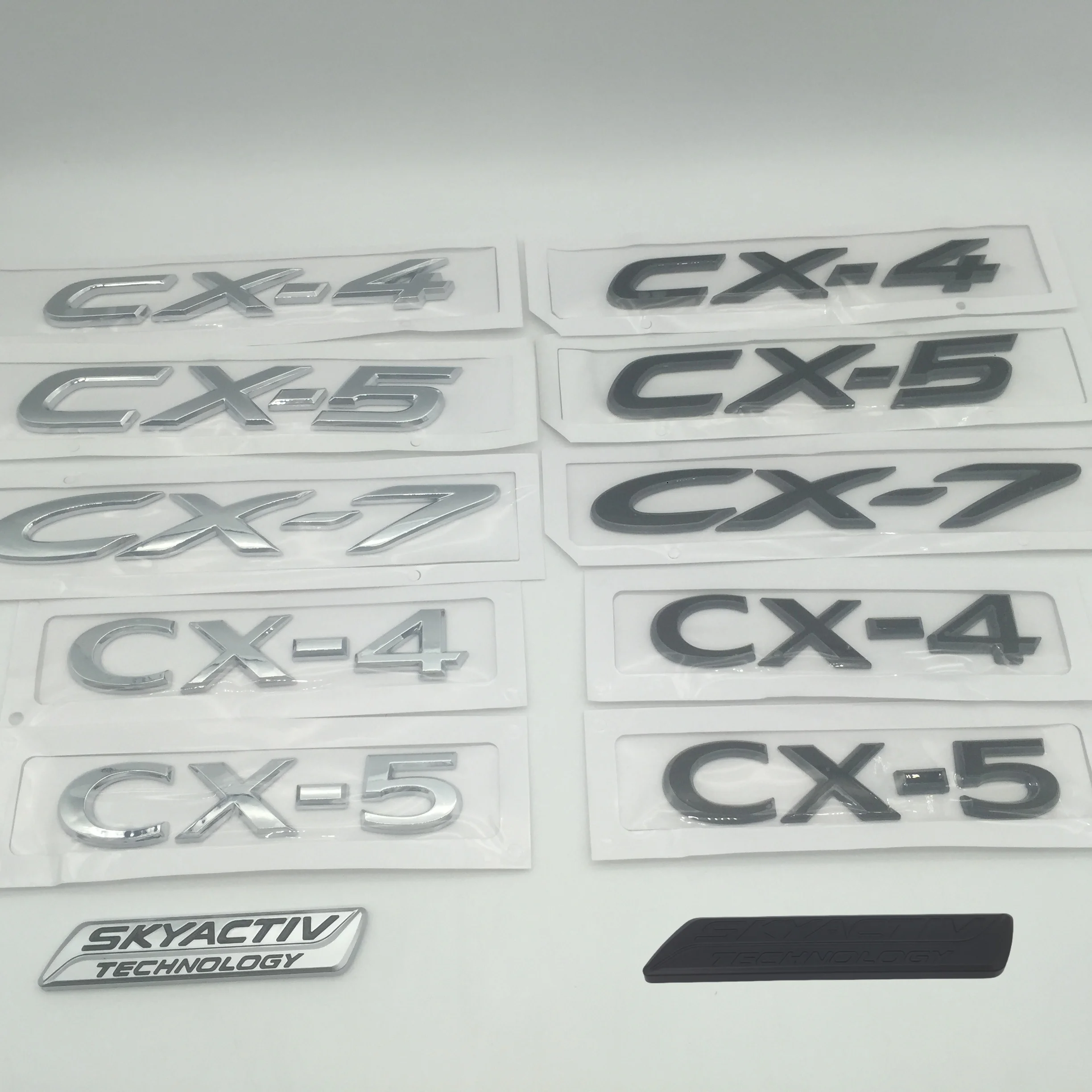 1pcs 3D CX4 CX5 CX7 CX-4 CX-5 CX-7 SKYACTIV car Letter Emblem Rear tail trunk Decals badge sticker Decal styling Accessories