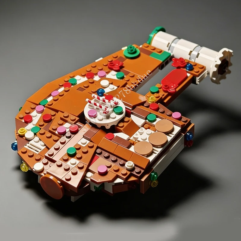 419PCS Gingerbread Outrider Space War Military MOC SpaceShip Battle Puzzles Holiday Christmas Birthday Toy Gift for Kids Ages