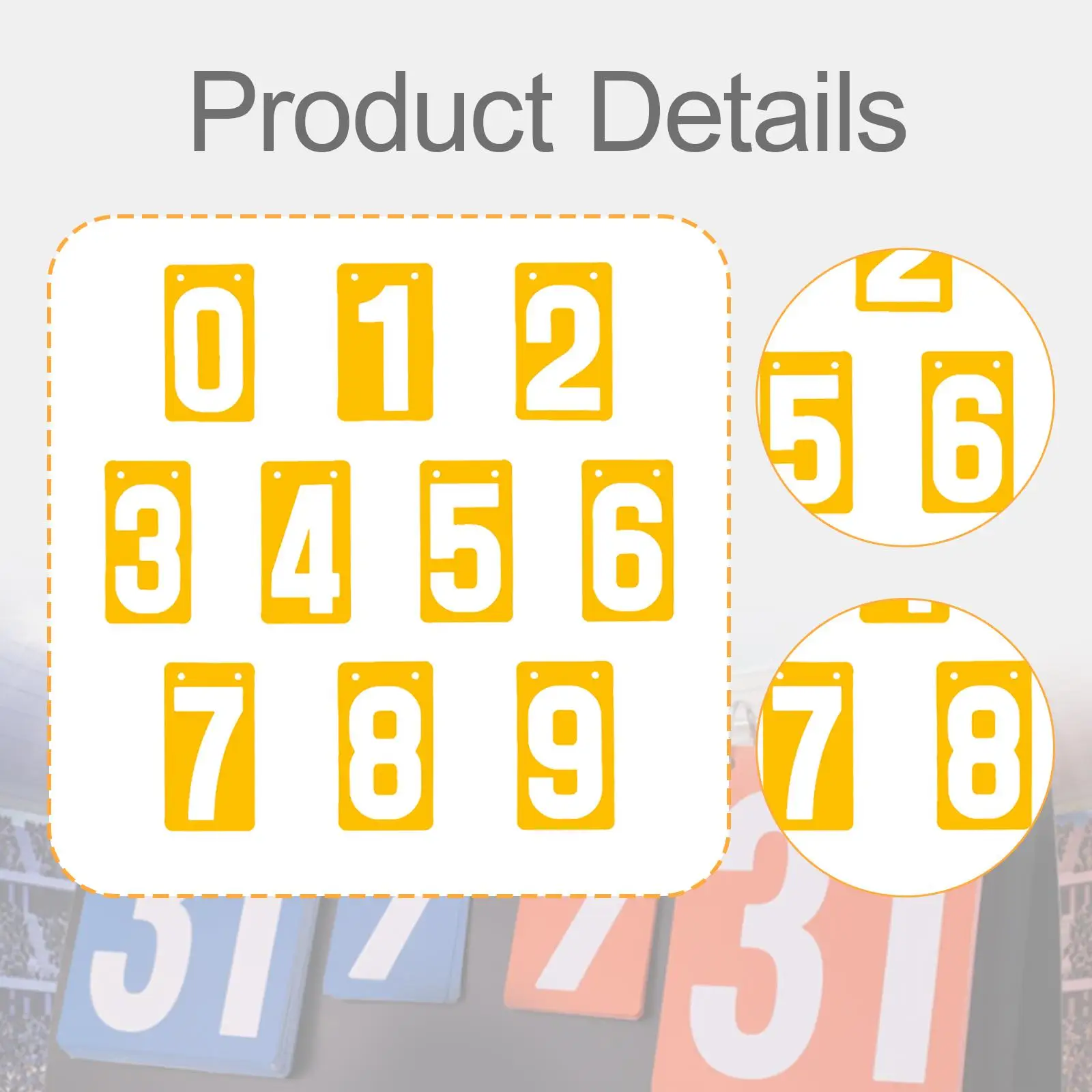 حارس النتائج، بطاقات الأرقام القابلة للطي، أرقام 0-9 طاولة ألعاب فريق حارس النتائج