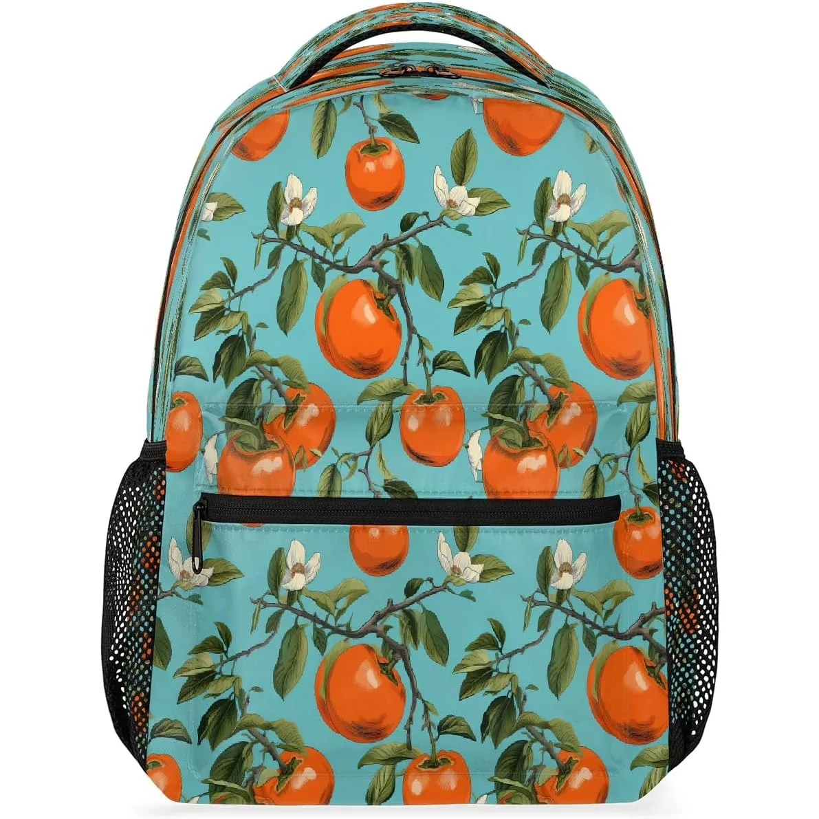 

Persimmon Flower，persimmon Print Backpack, Backpacks Shoulder Bag Lightweight Casual Travel Laptop Daypack Bag for Women Men
